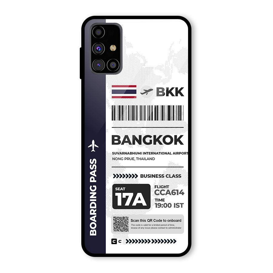International Boarding Pass Bangkok Glass Back Case for Galaxy M31s