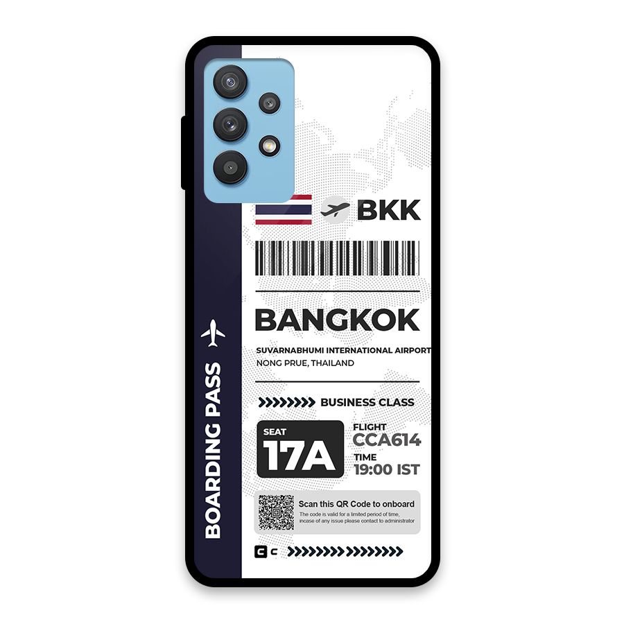 International Boarding Pass Bangkok Glass Back Case for Galaxy M32 5G