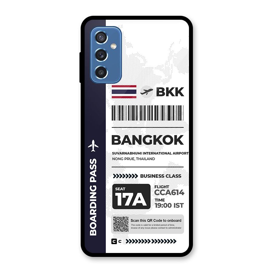 International Boarding Pass Bangkok Glass Back Case for Galaxy M52 5G