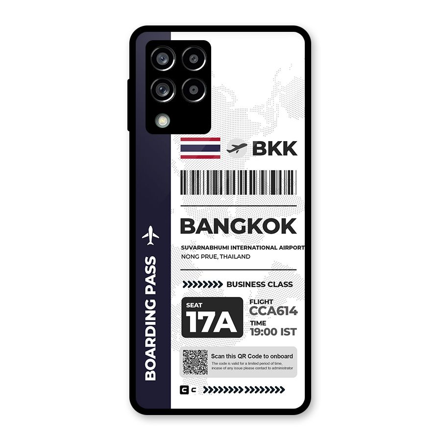 International Boarding Pass Bangkok Glass Back Case for Galaxy M53 5G