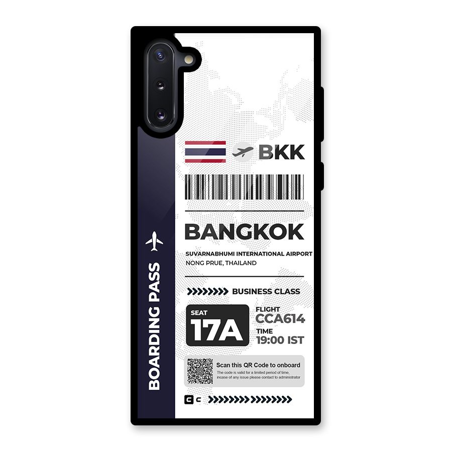 International Boarding Pass Bangkok Glass Back Case for Galaxy Note 10