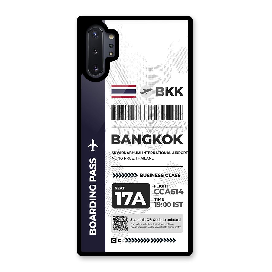 International Boarding Pass Bangkok Glass Back Case for Galaxy Note 10 Plus