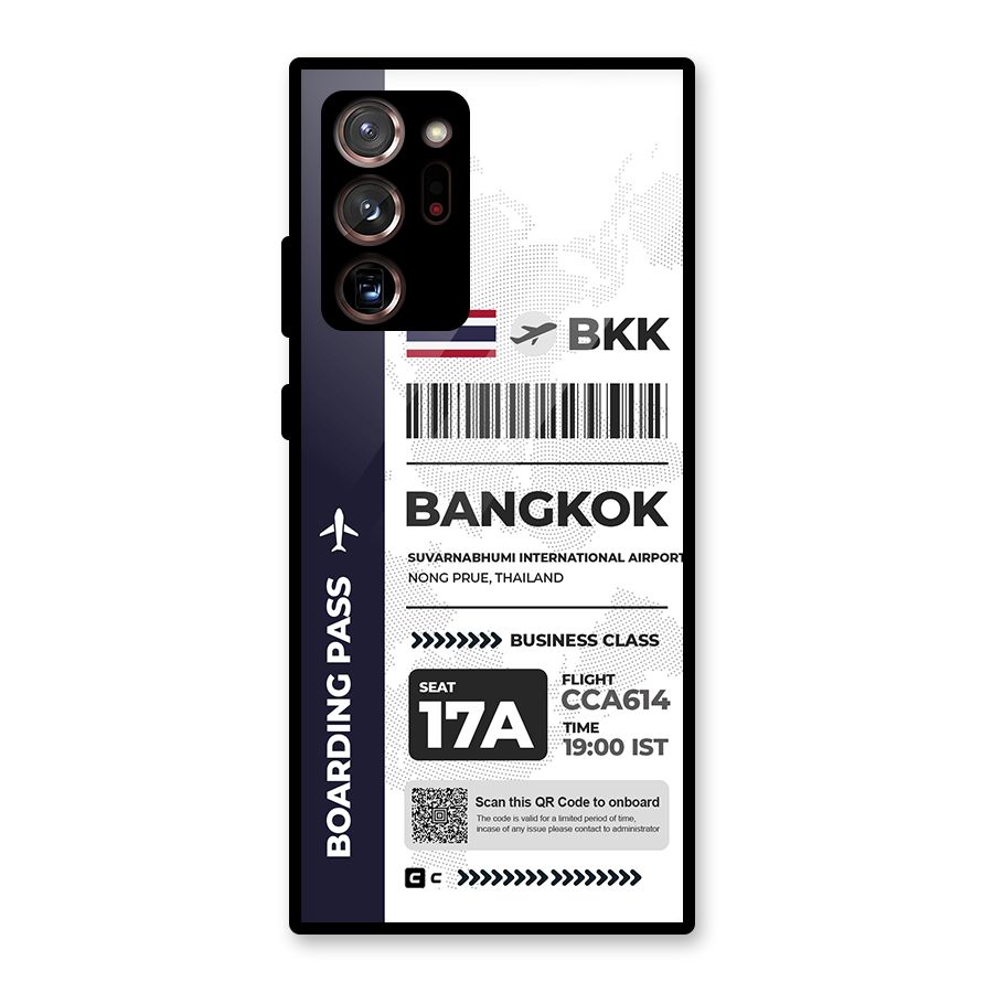 International Boarding Pass Bangkok Glass Back Case for Galaxy Note 20 Ultra
