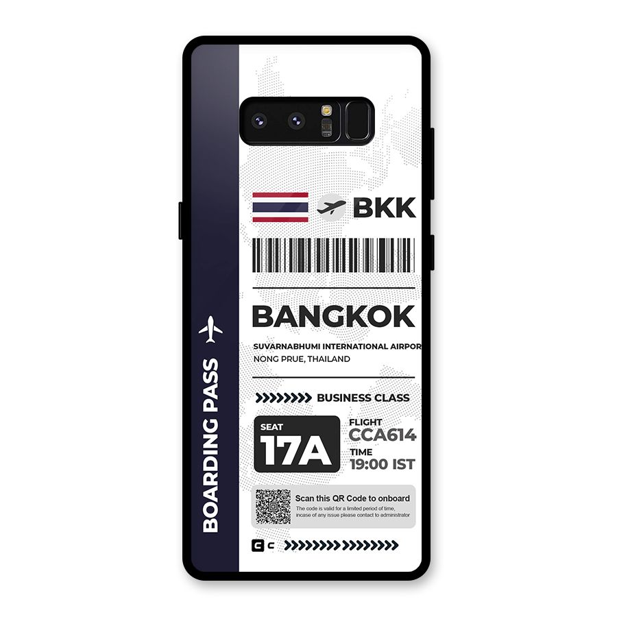 International Boarding Pass Bangkok Glass Back Case for Galaxy Note 8