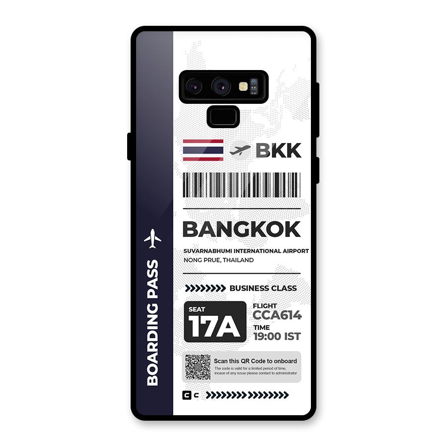 International Boarding Pass Bangkok Glass Back Case for Galaxy Note 9