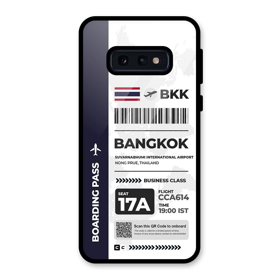 International Boarding Pass Bangkok Glass Back Case for Galaxy S10e