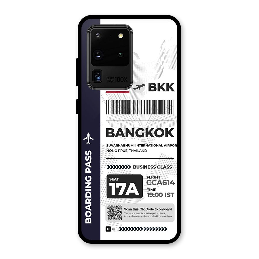 International Boarding Pass Bangkok Glass Back Case for Galaxy S20 Ultra