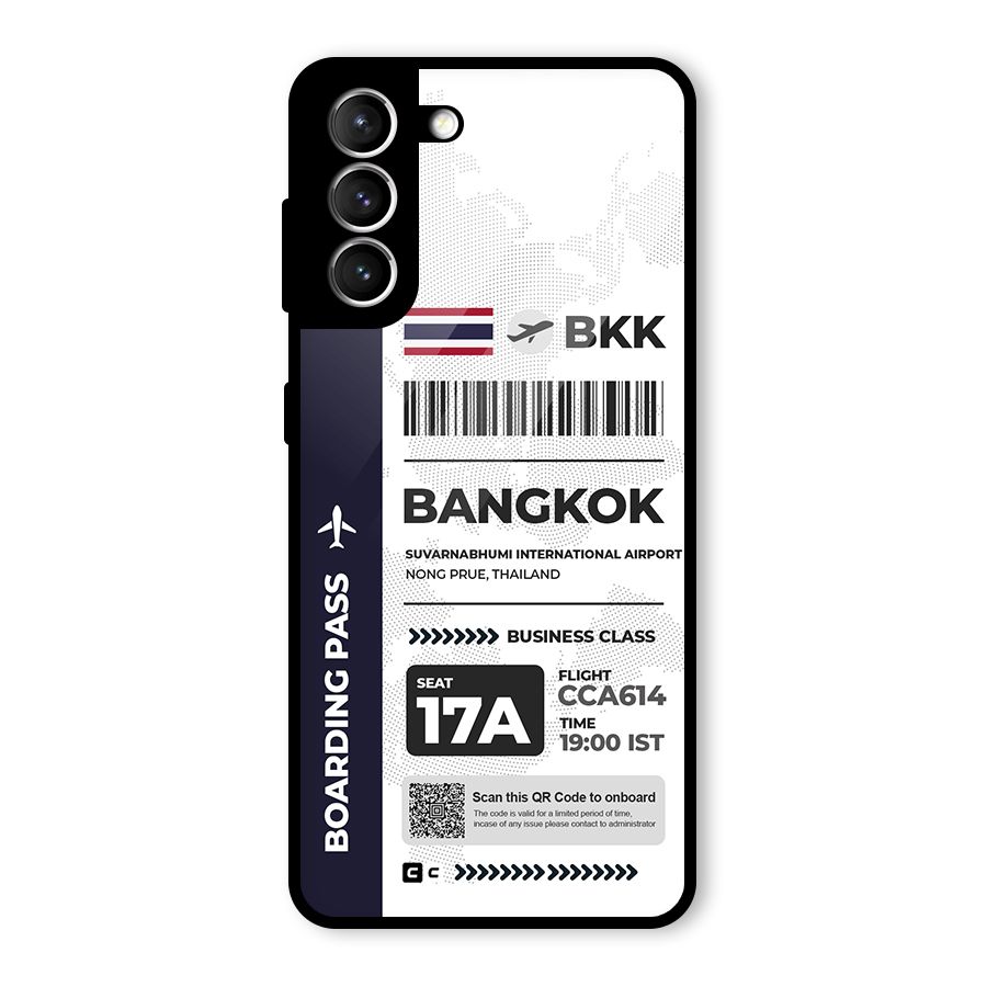 International Boarding Pass Bangkok Glass Back Case for Galaxy S21 5G