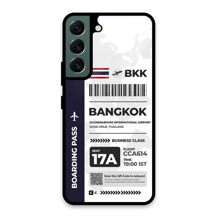 International Boarding Pass Bangkok Glass Back Case for Galaxy S22 5G