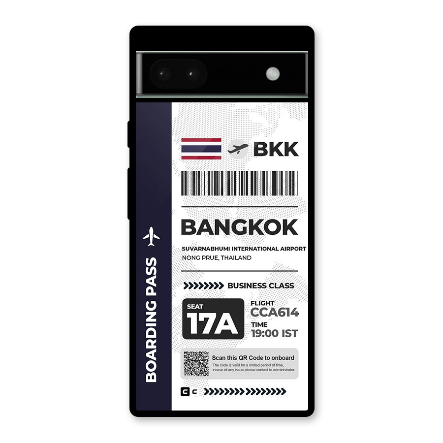 International Boarding Pass Bangkok Glass Back Case for Google Pixel 6a