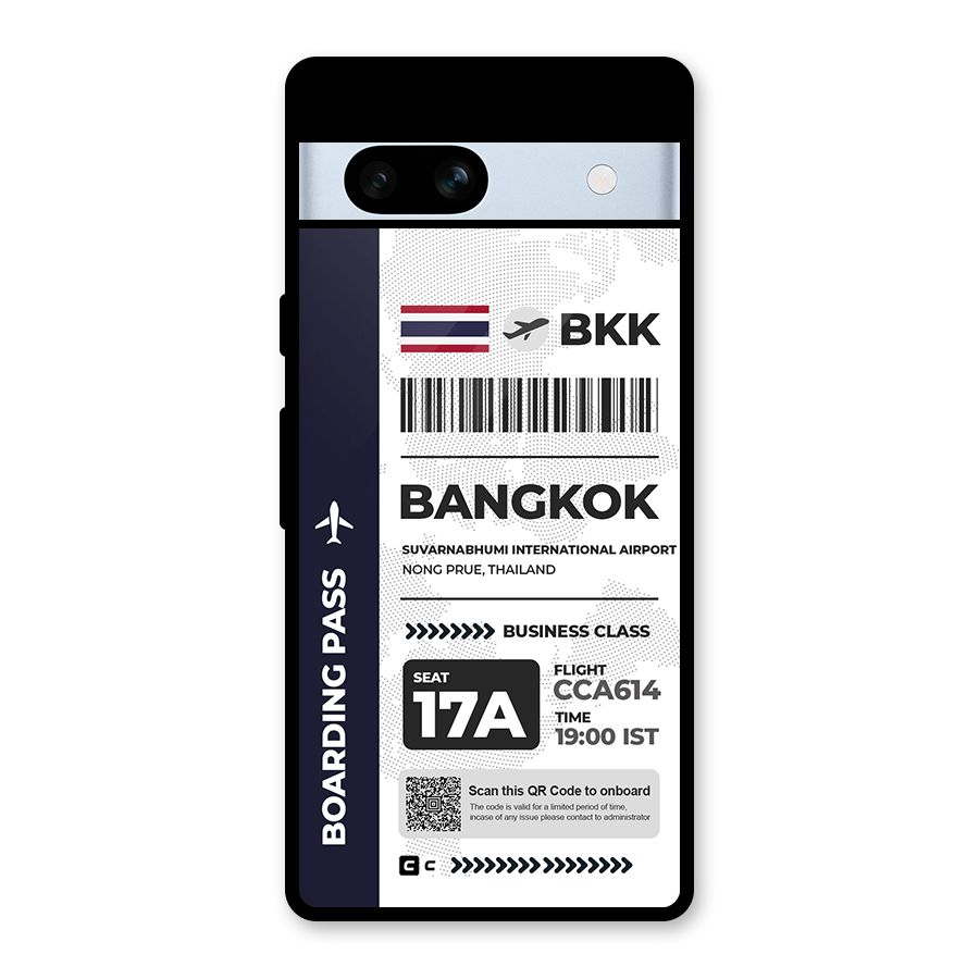 International Boarding Pass Bangkok Glass Back Case for Google Pixel 7a