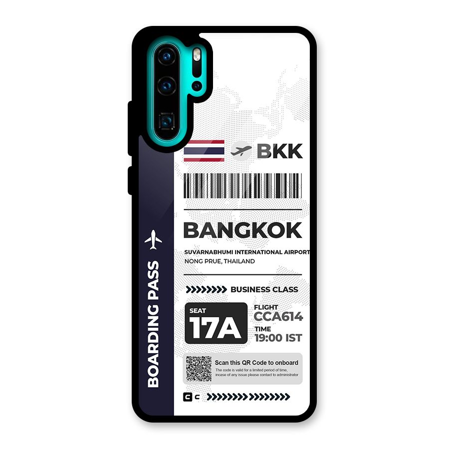 International Boarding Pass Bangkok Glass Back Case for Huawei P30 Pro