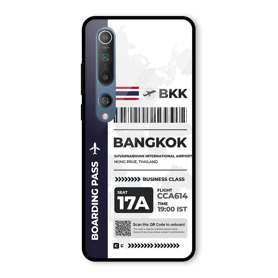 International Boarding Pass Bangkok Glass Back Case for Mi 10