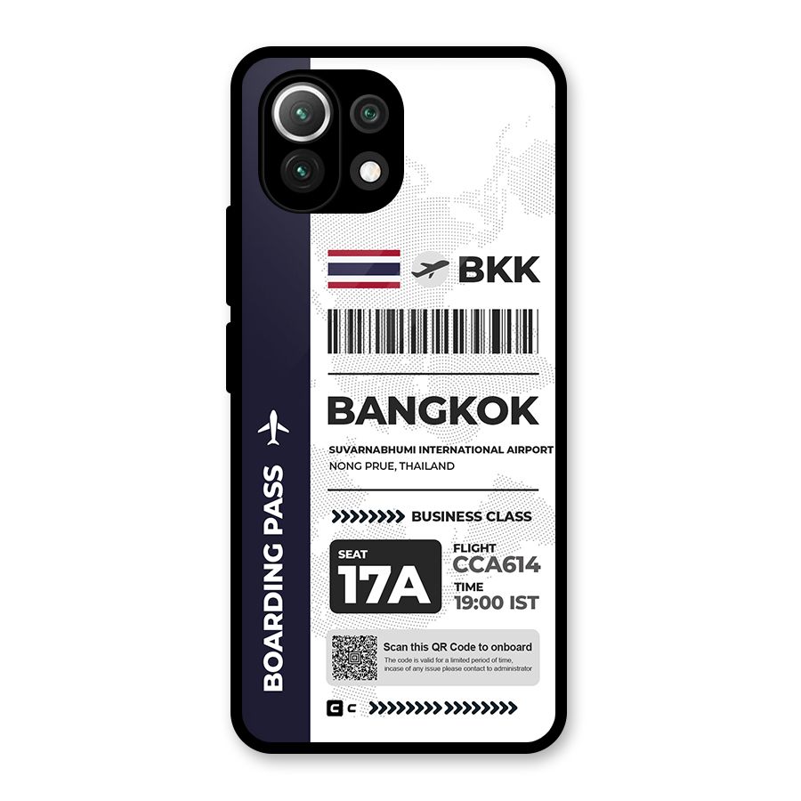 International Boarding Pass Bangkok Glass Back Case for Mi 11 Lite