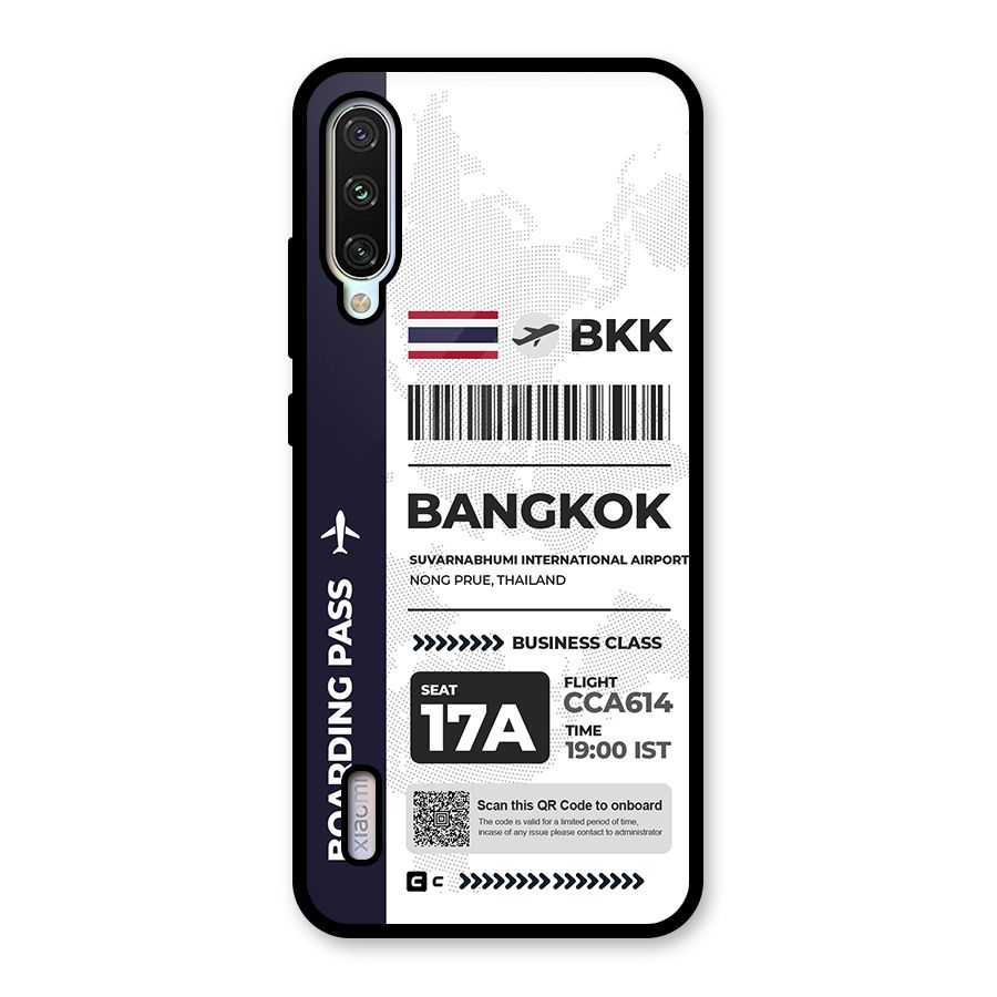 International Boarding Pass Bangkok Glass Back Case for Mi A3