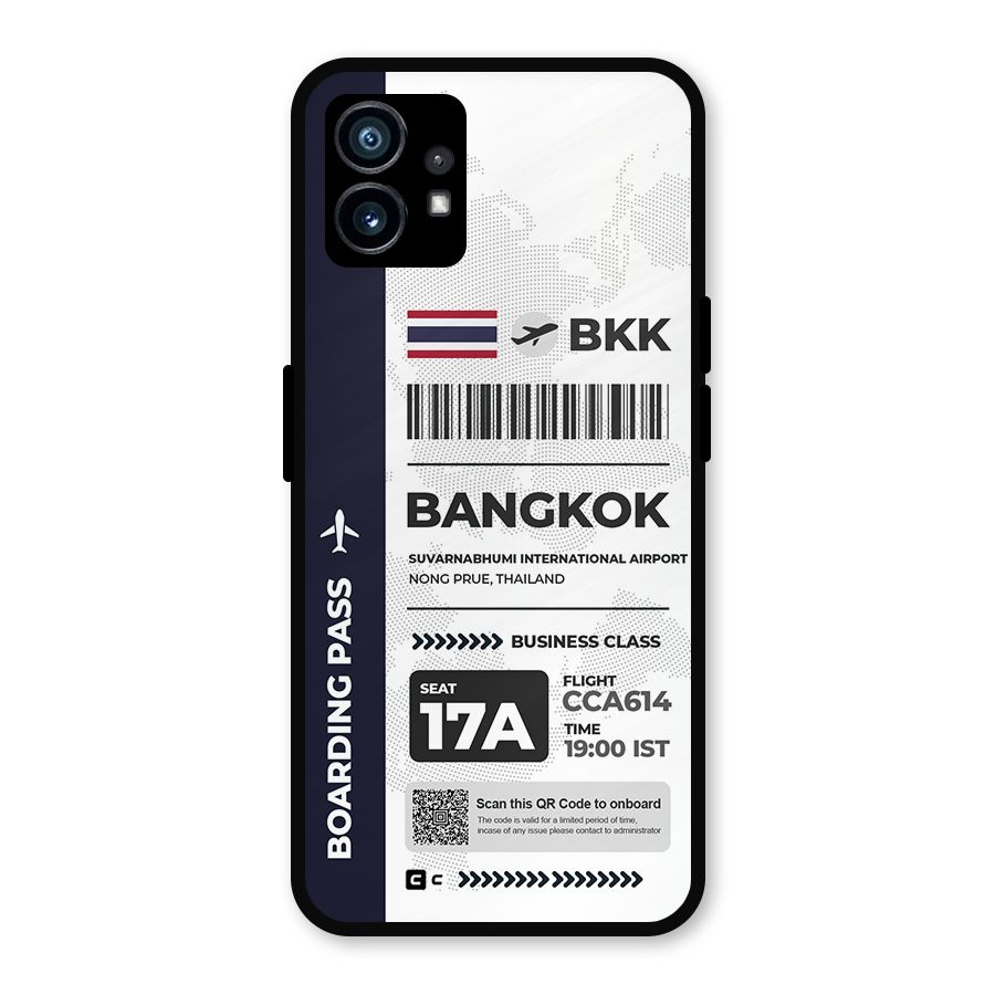 International Boarding Pass Bangkok Metal Back Case for Nothing Phone 1