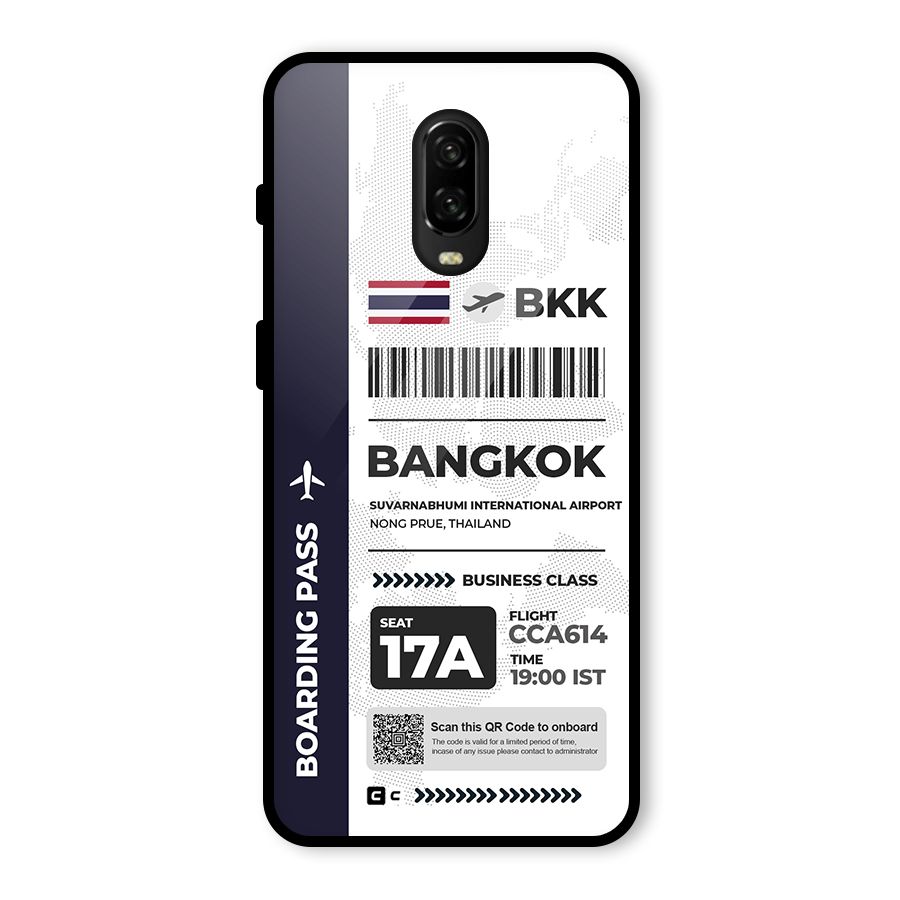 International Boarding Pass Bangkok Glass Back Case for OnePlus 6T