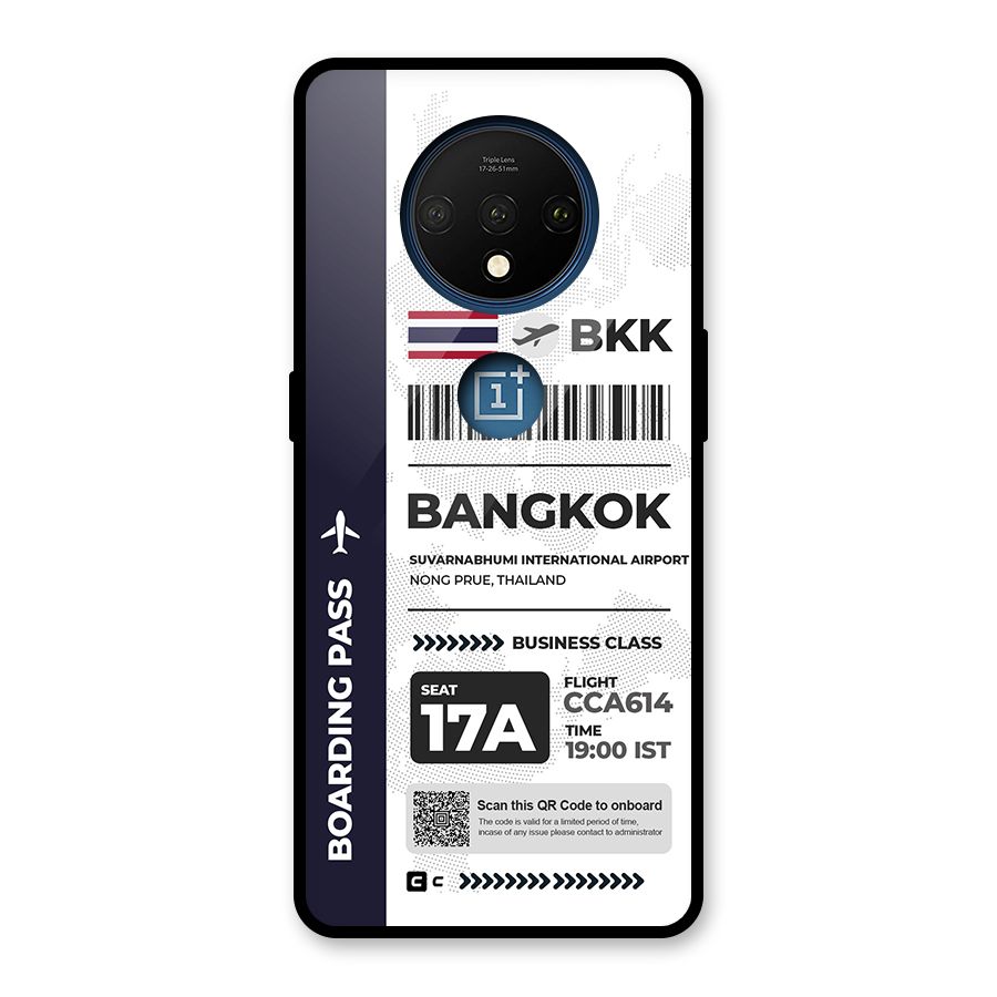 International Boarding Pass Bangkok Glass Back Case for OnePlus 7T