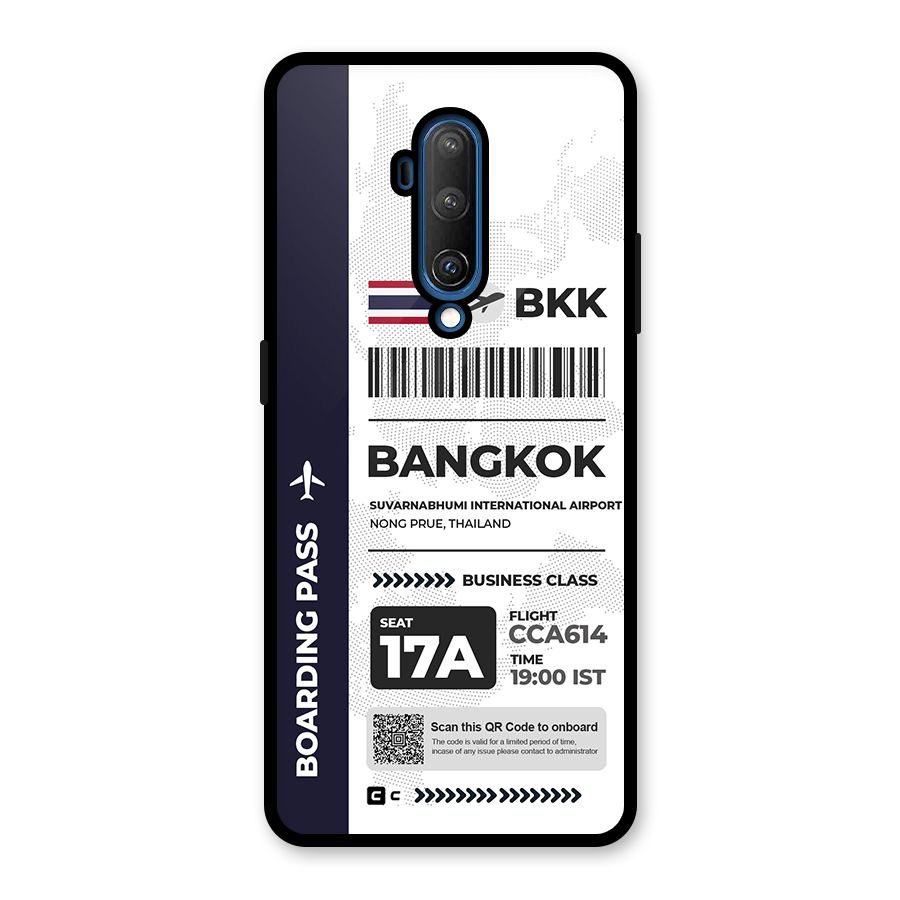 International Boarding Pass Bangkok Glass Back Case for OnePlus 7T Pro