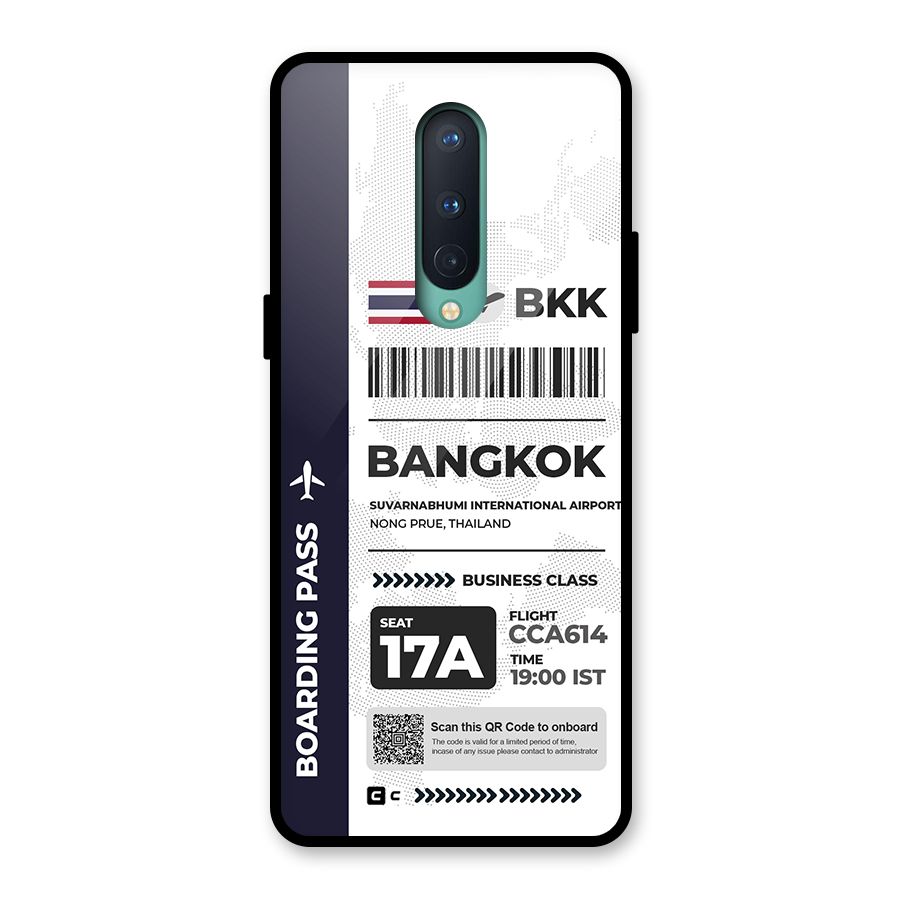 International Boarding Pass Bangkok Glass Back Case for OnePlus 8
