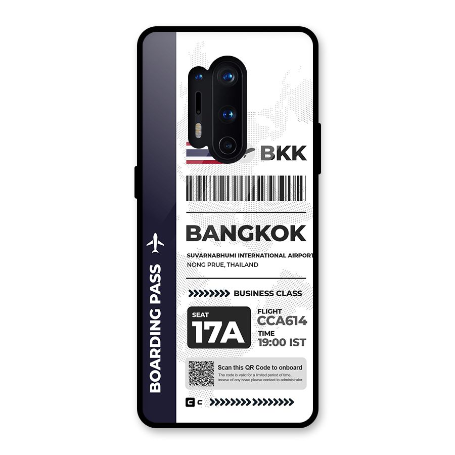International Boarding Pass Bangkok Glass Back Case for OnePlus 8 Pro