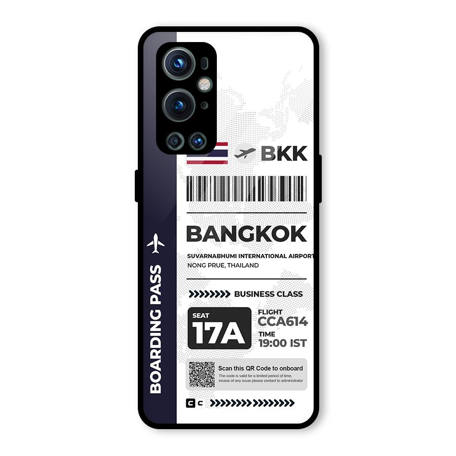International Boarding Pass Bangkok Glass Back Case for OnePlus 9 Pro