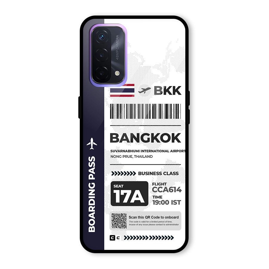 International Boarding Pass Bangkok Glass Back Case for Oppo A74 5G