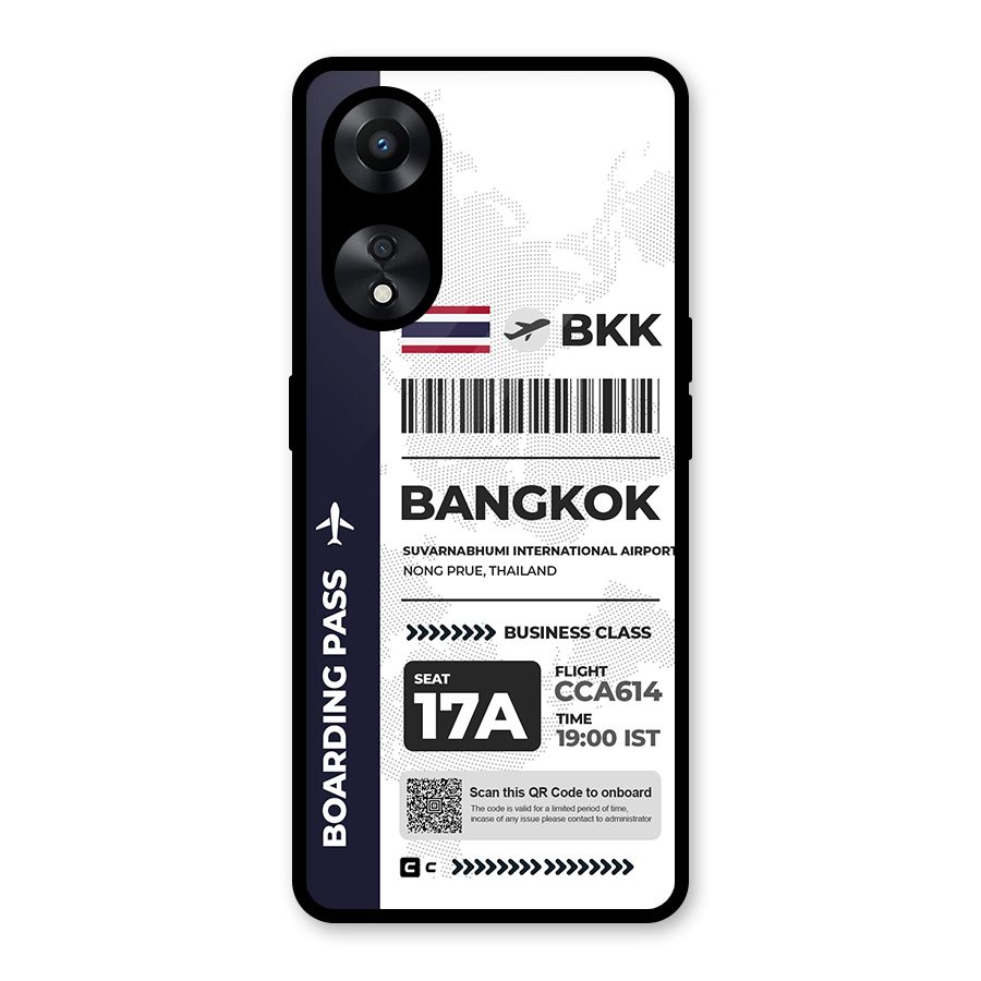 International Boarding Pass Bangkok Glass Back Case for Oppo A78