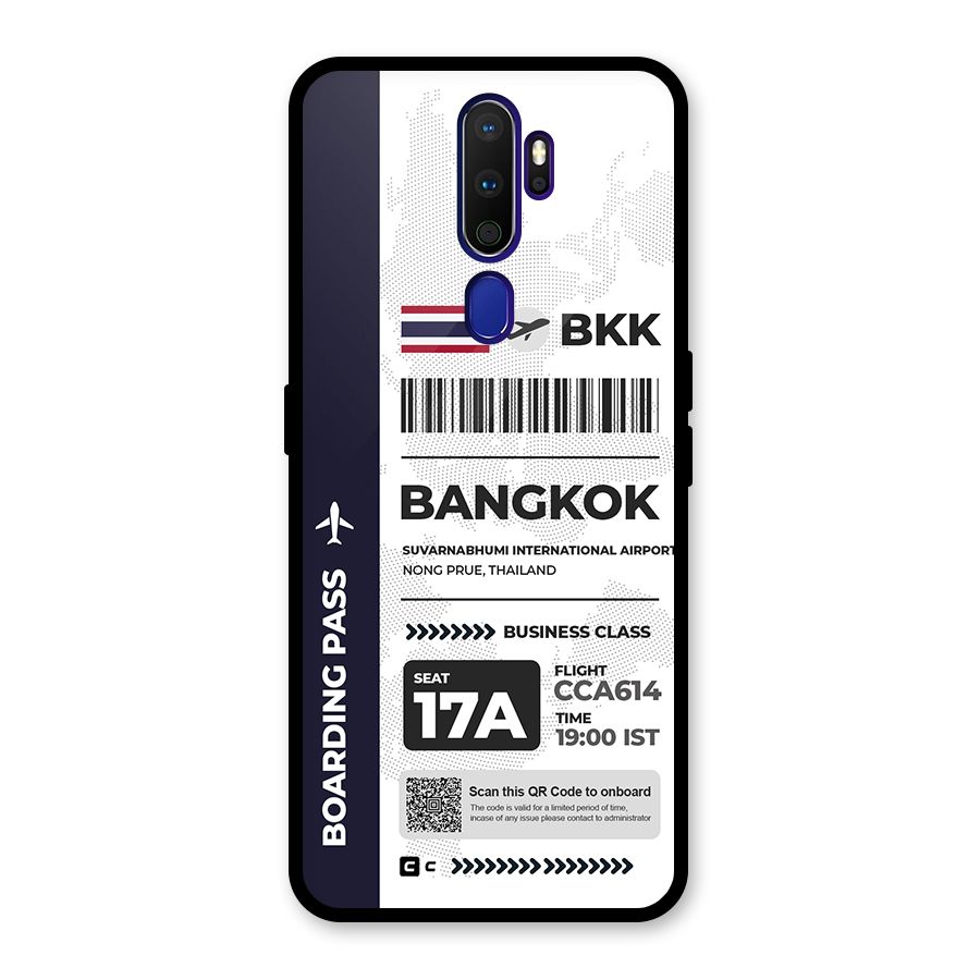 International Boarding Pass Bangkok Glass Back Case for Oppo A9 (2020)