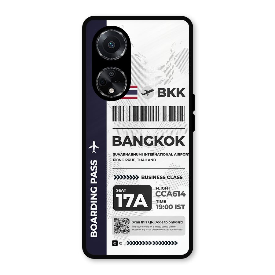International Boarding Pass Bangkok Metal Back Case for Oppo F23