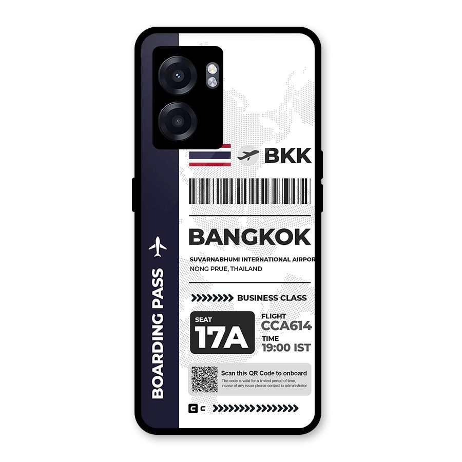 International Boarding Pass Bangkok Glass Back Case for Oppo K10 (5G)