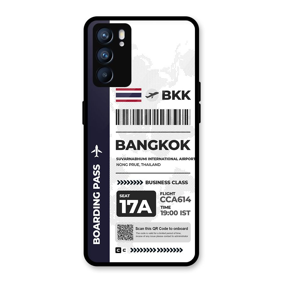 International Boarding Pass Bangkok Glass Back Case for Oppo Reno6 5G