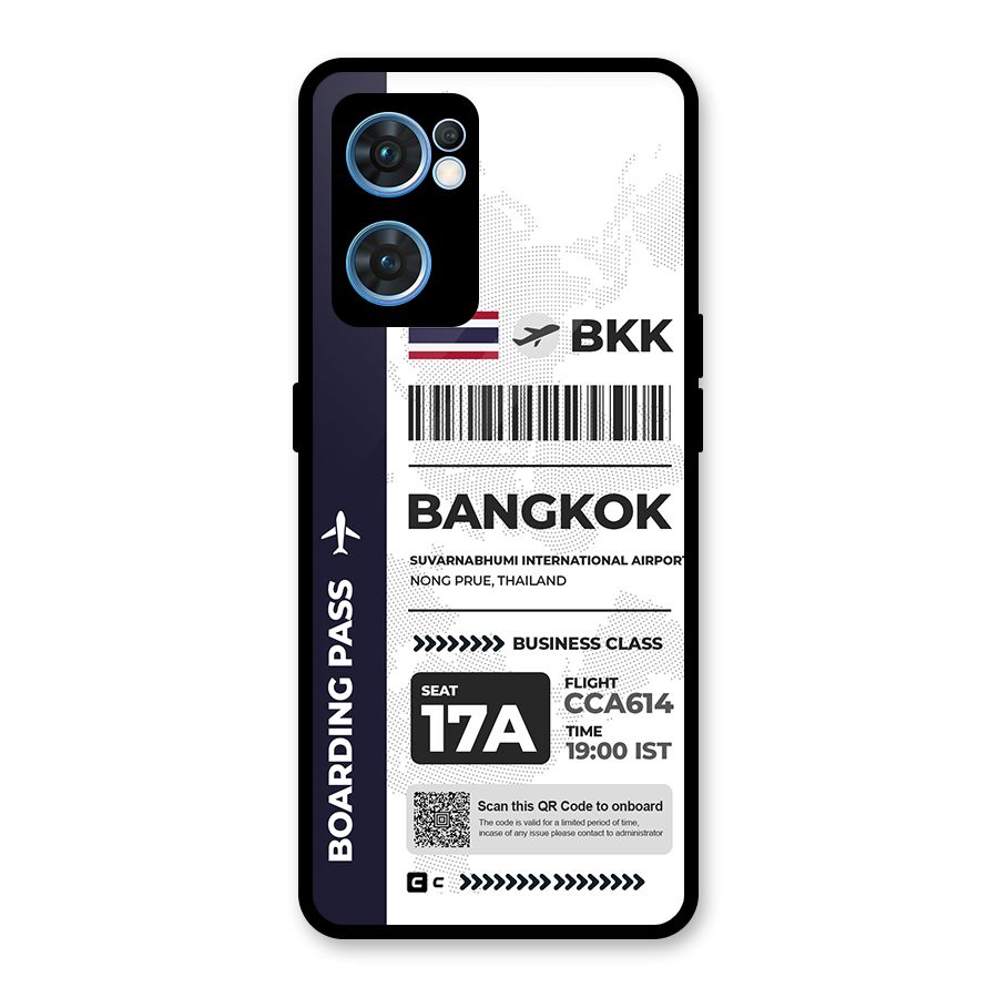 International Boarding Pass Bangkok Glass Back Case for Oppo Reno7 5G