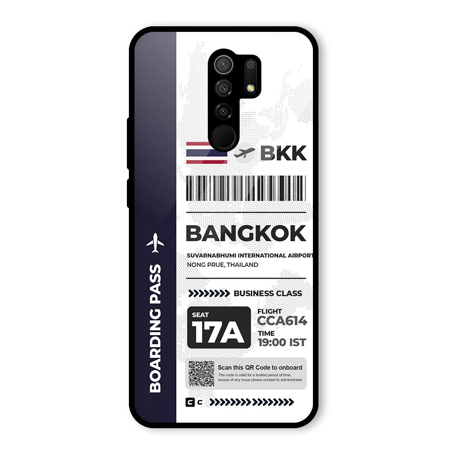 International Boarding Pass Bangkok Glass Back Case for Poco M2