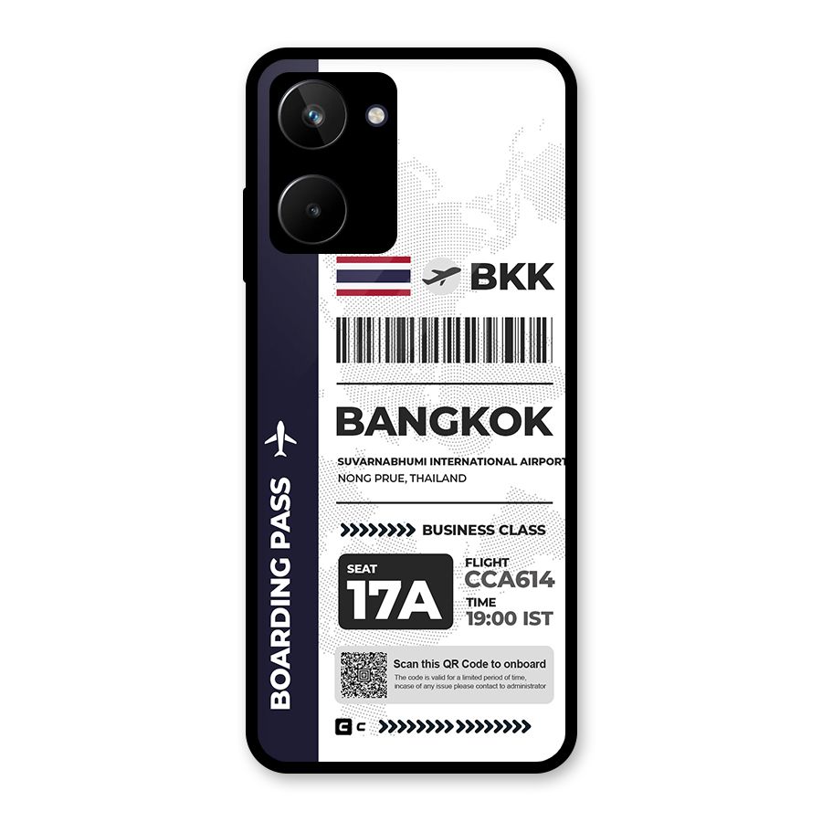International Boarding Pass Bangkok Glass Back Case for Realme 10
