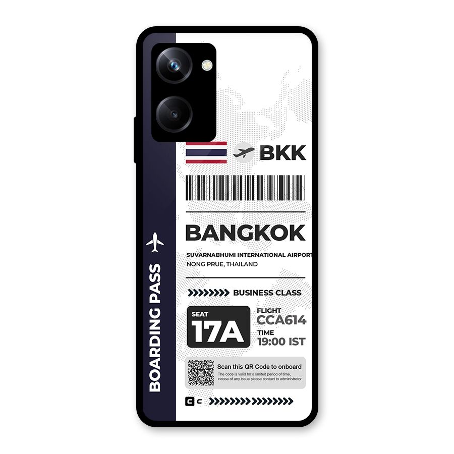 International Boarding Pass Bangkok Glass Back Case for Realme 10 Pro