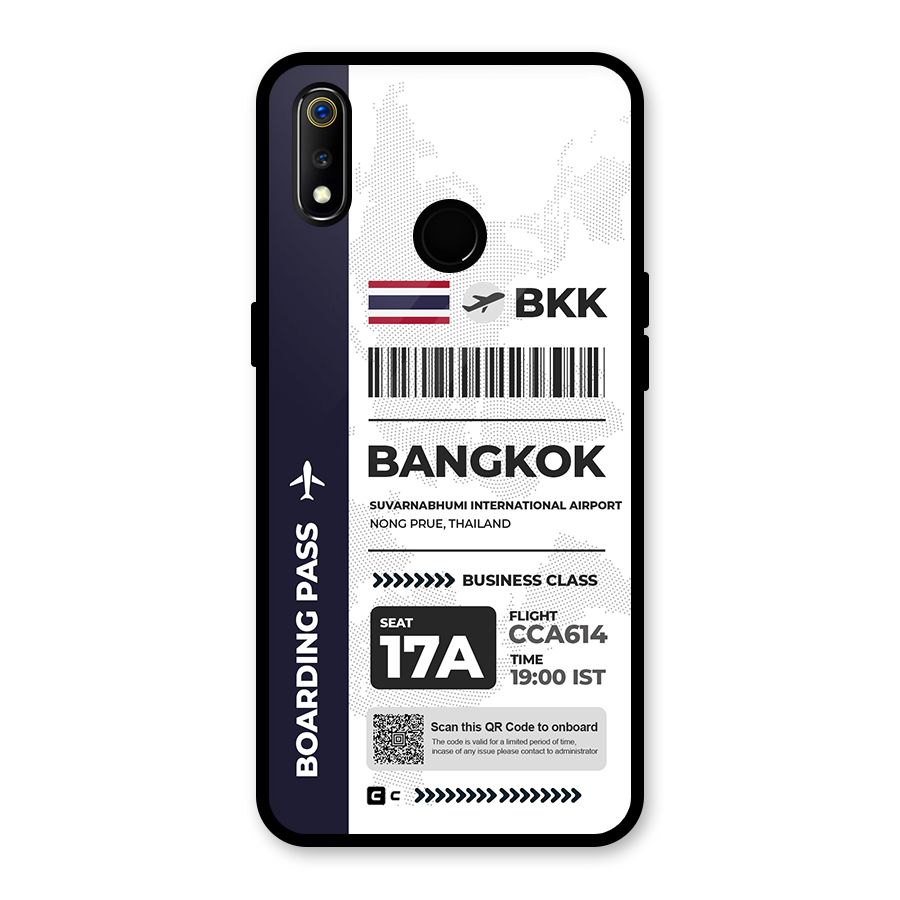 International Boarding Pass Bangkok Glass Back Case for Realme 3i