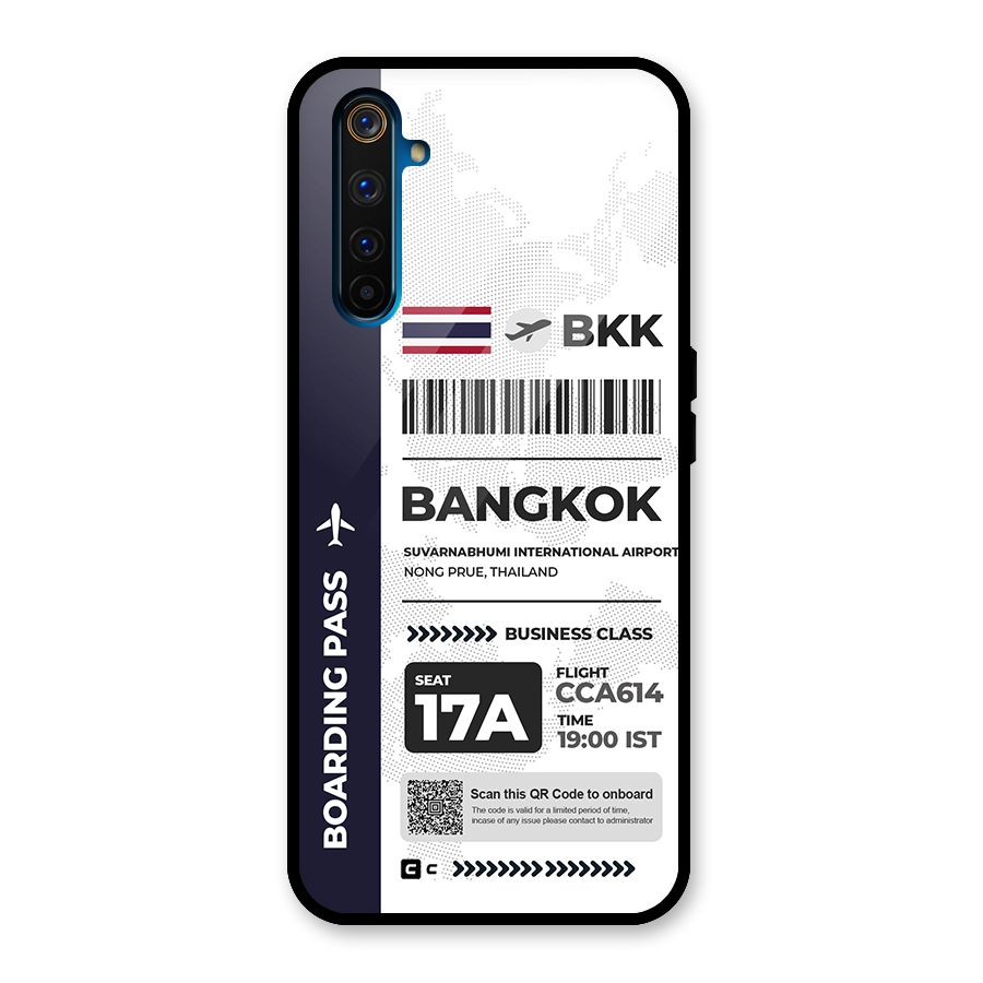 International Boarding Pass Bangkok Glass Back Case for Realme 6 Pro