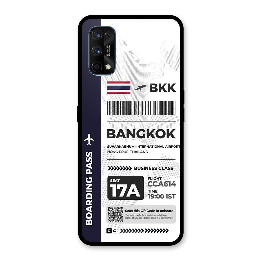International Boarding Pass Bangkok Glass Back Case for Realme 7 Pro