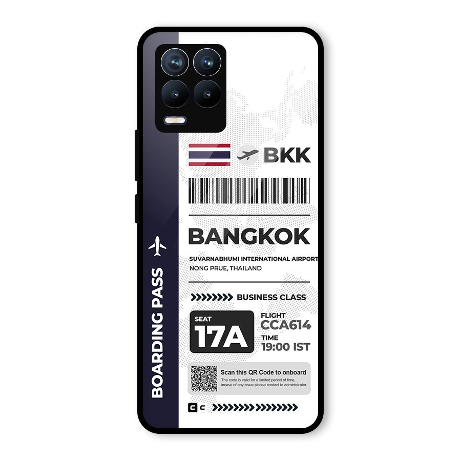 International Boarding Pass Bangkok Glass Back Case for Realme 8 Pro