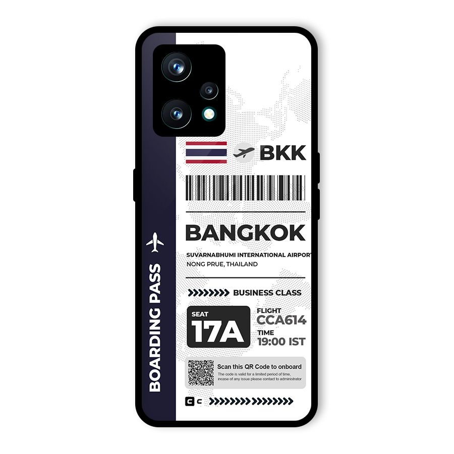 International Boarding Pass Bangkok Glass Back Case for Realme 9 Pro Plus 5G