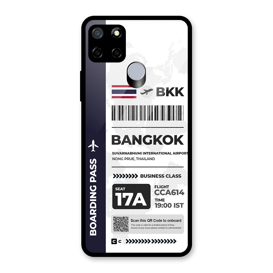 International Boarding Pass Bangkok Glass Back Case for Realme C12