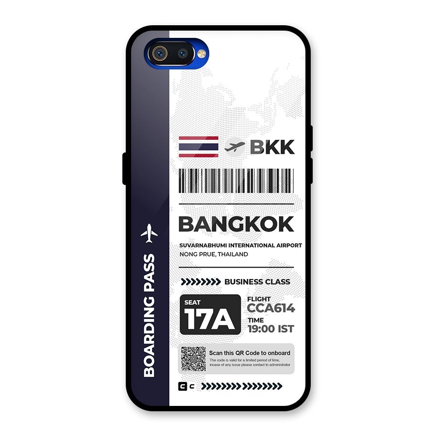 International Boarding Pass Bangkok Glass Back Case for Realme C2