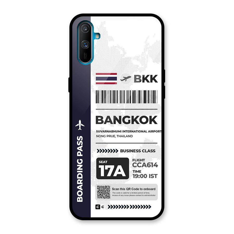 International Boarding Pass Bangkok Glass Back Case for Realme C3