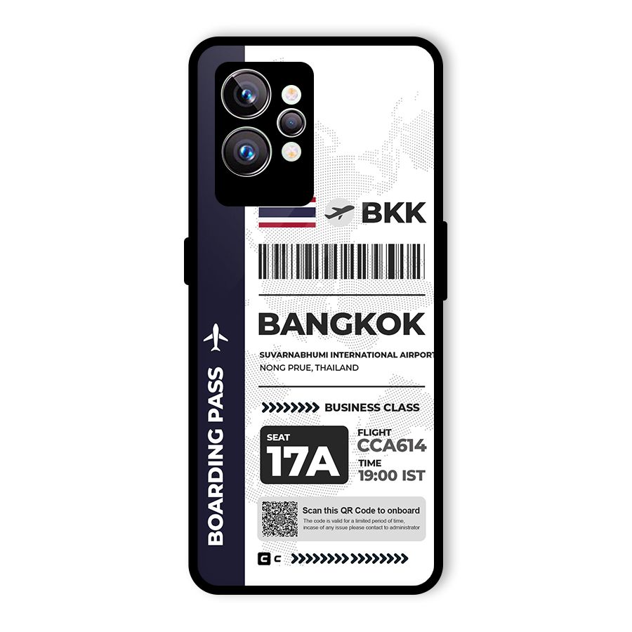 International Boarding Pass Bangkok Glass Back Case for Realme GT2 Pro