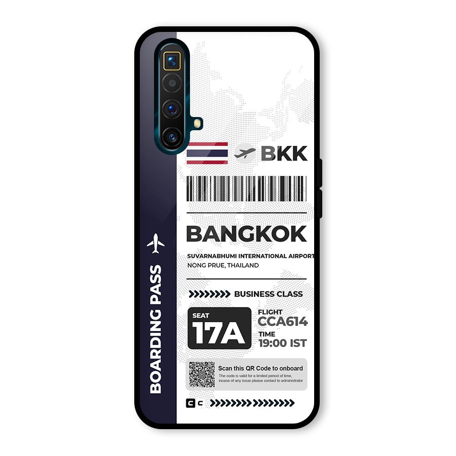 International Boarding Pass Bangkok Glass Back Case for Realme X3