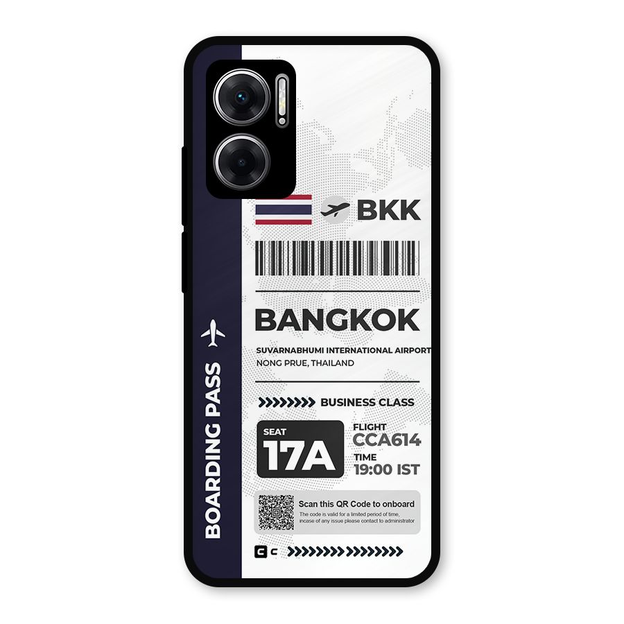 International Boarding Pass Bangkok Metal Back Case for Redmi 11 Prime 5G