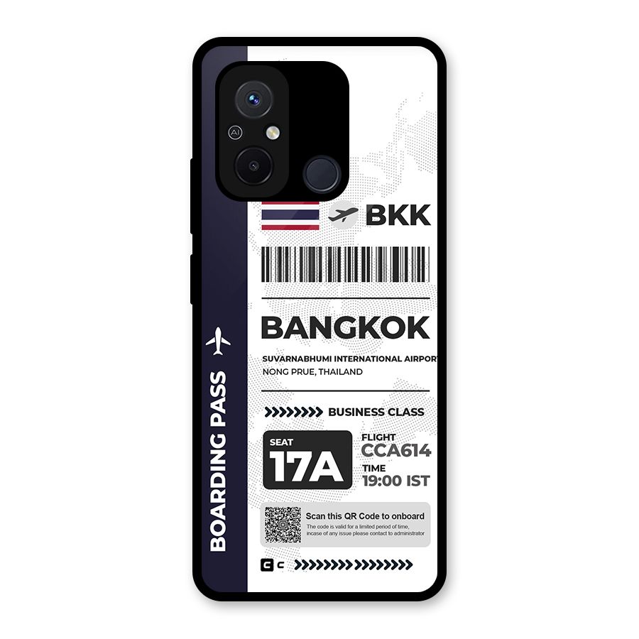 International Boarding Pass Bangkok Glass Back Case for Redmi 12C