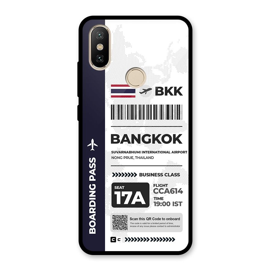 International Boarding Pass Bangkok Glass Back Case for Redmi A1