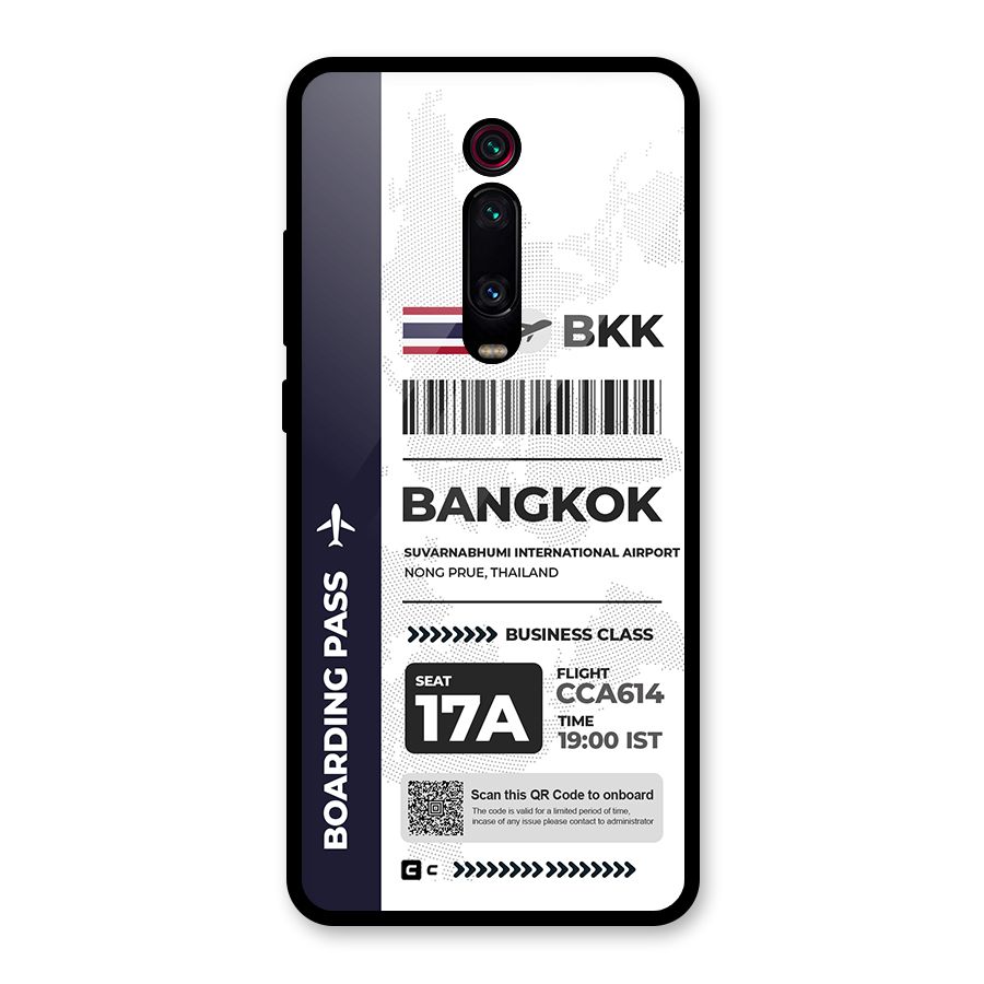 International Boarding Pass Bangkok Glass Back Case for Redmi K20 Pro